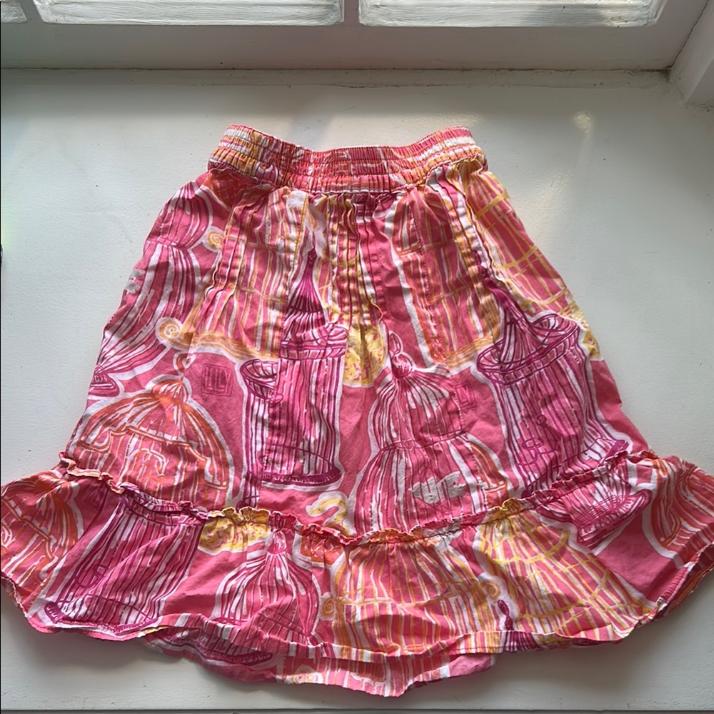 Lilly Pulitzer Pink and Orange Kids Skirt